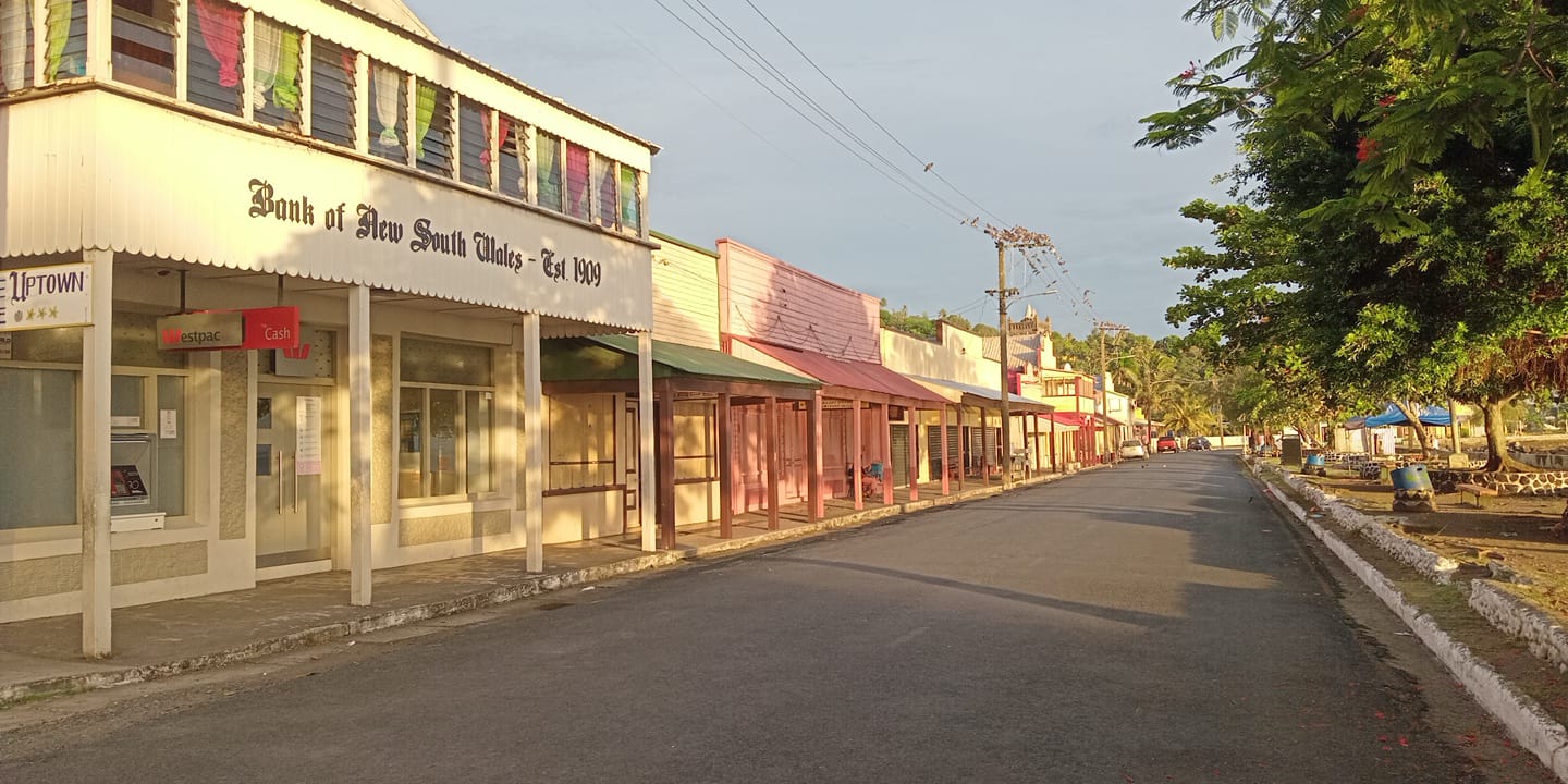 Historic Beach Street with Bank of New South Wales building from 1909