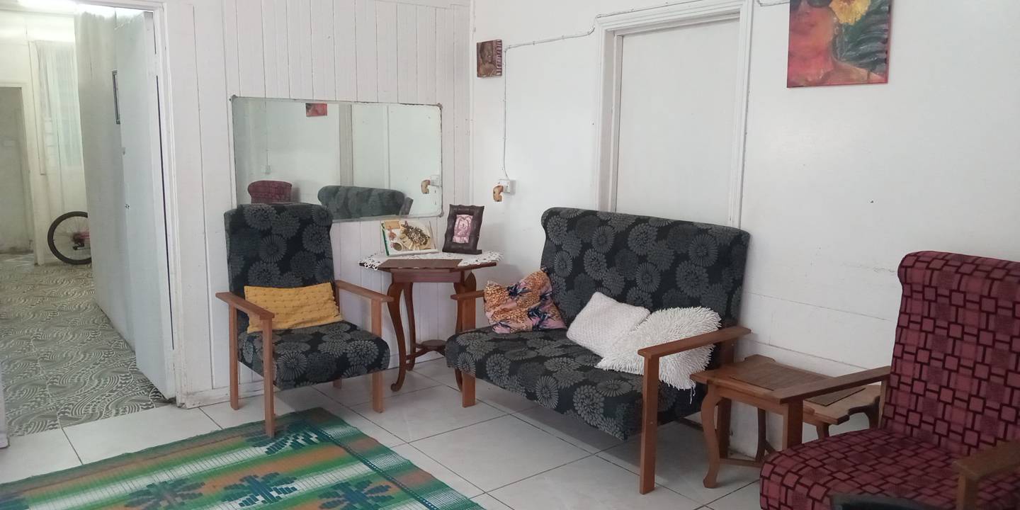 Blue Pineapple House living room with comfortable seating